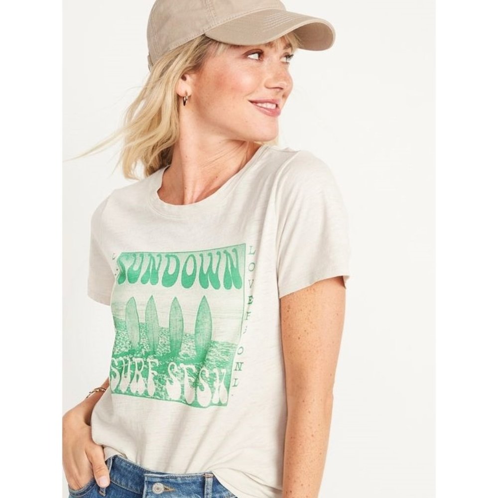 Women's Everywear Graphic Short-Sleeve Tee Sundown surf